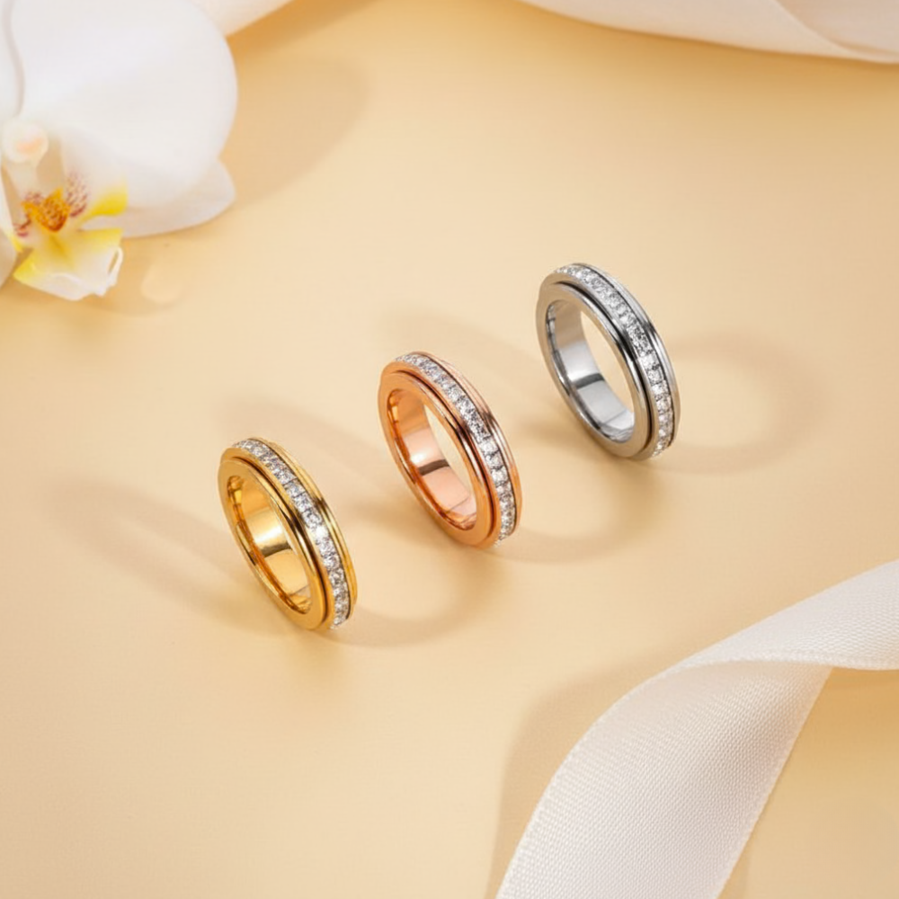 Titanium Steel Anxiety Fidget Ring