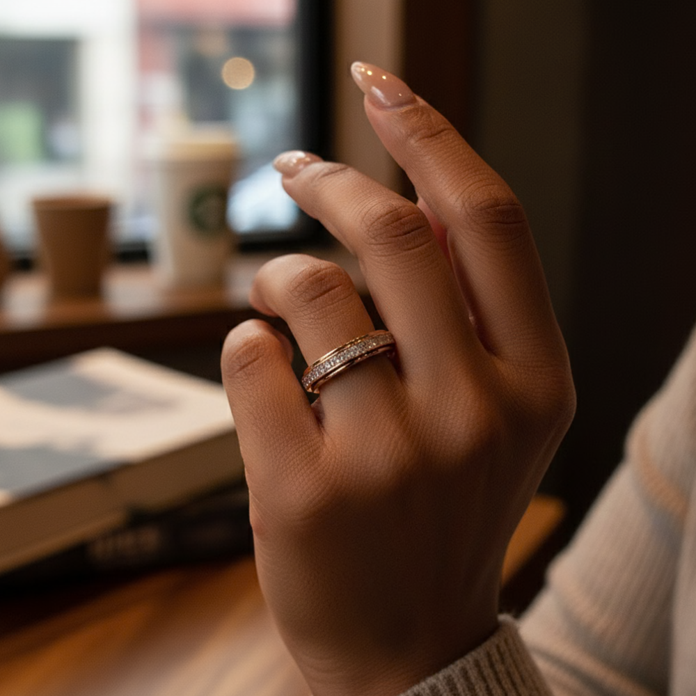 Titanium Steel Anxiety Fidget Ring