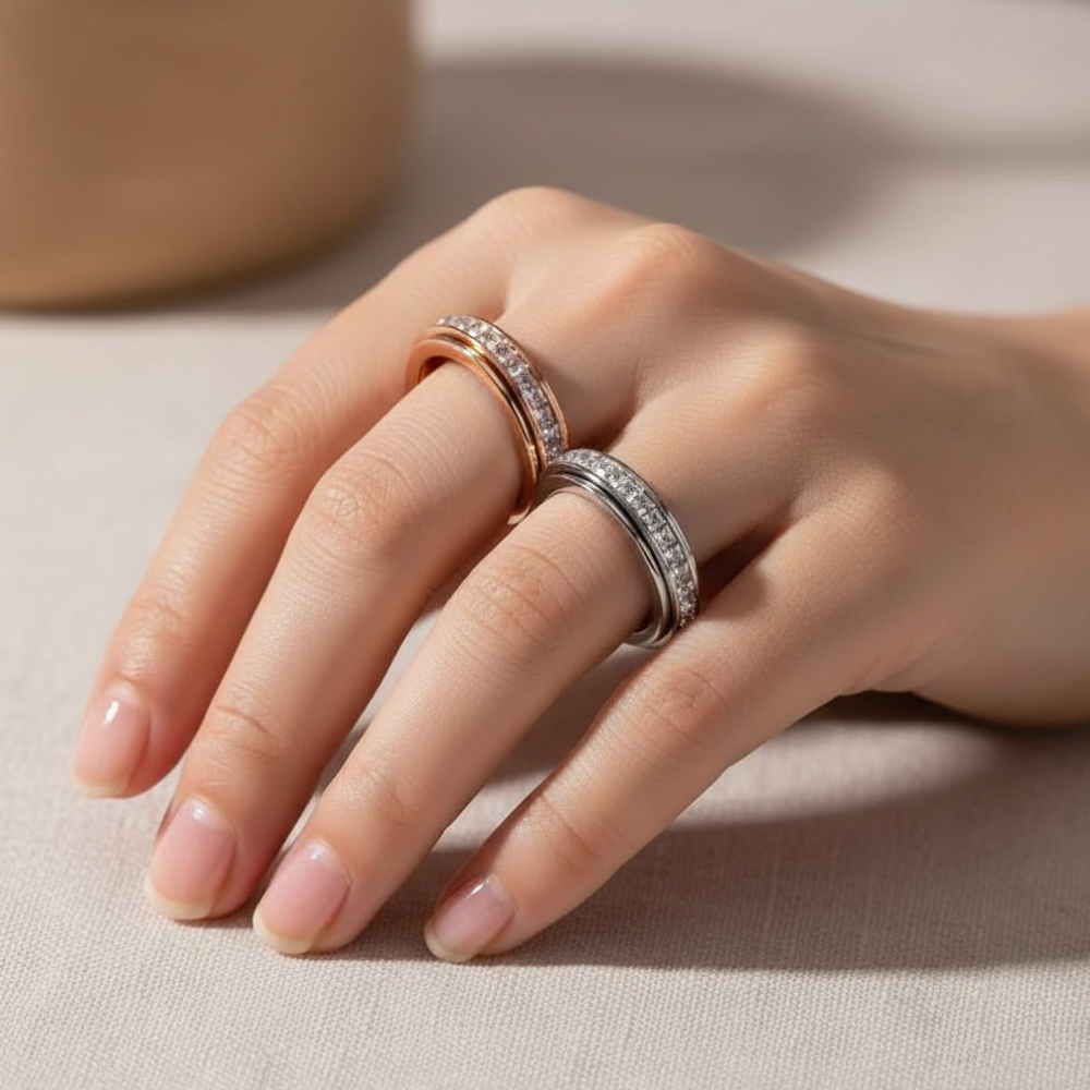 Titanium Steel Anxiety Fidget Ring