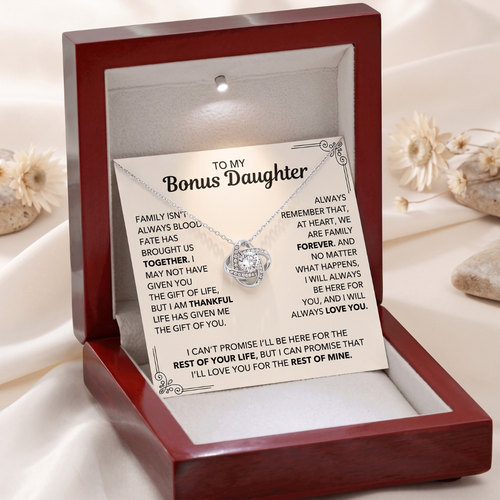 To My Bonus Daughter — Life Gave Me You Necklace