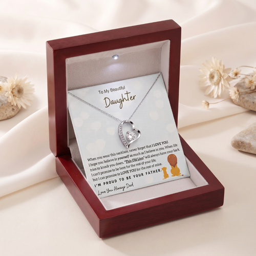 To My Daughter – I'm Proud to Be Your Father Necklace